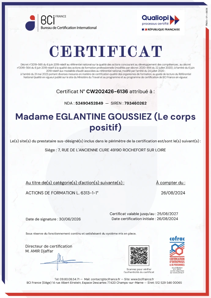 Certificat qualiopi